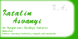 katalin asvanyi business card