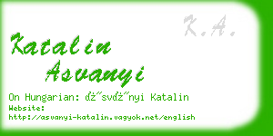 katalin asvanyi business card